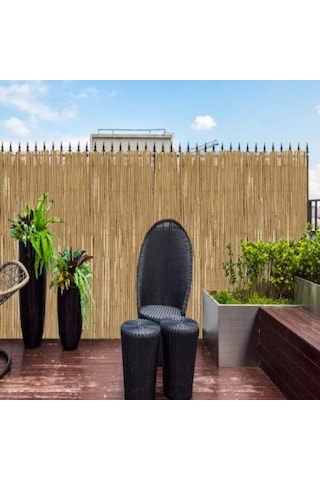 Hasır Kamış Bahçe & Balkon Çiti Dekarasyon 1.20 X 6 Metre