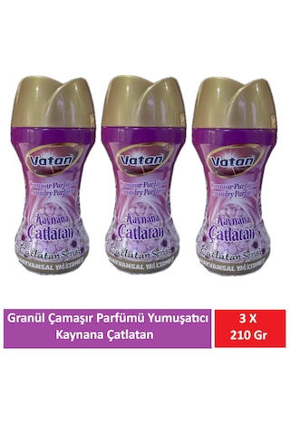 Vatan Granül Çamaşır Parfümü Ve Yumuşatıcı Kaynana Çatlatan 3 X 210 Gr 3lü Set