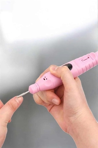 Ergonomik Elektrikli Tırnak Törpü Seti 1 Adet Manikür Pedikür