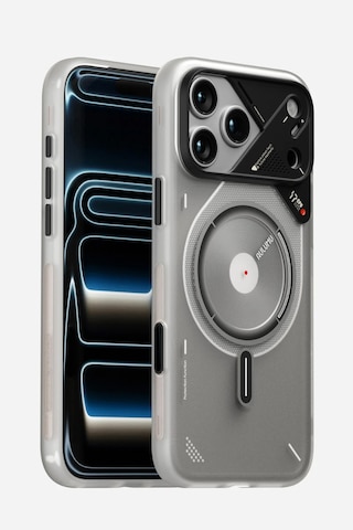 Apple Uyumlu iPhone 17 Pro Max Karanlıkta Hafif Parıldayan Magsafe Özellikli A17 Frosted Kılıf Beyaz