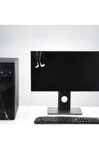 Yaozixa Ventıon 3.5mm Mikrofon Ve Kulaklık Çevirici Kablosu - Bilgisayar/mobil Ses Bölücü - 0.3m Siyah Alüminyum Dayanıklı