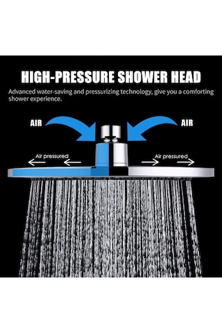 Novahub Paslanmaz Çelik 9,5 İnç Yüksek Basınçlı Yağmur Duş Başlığı - Korozyona Dayanıklı, Kendi Kendine Temizlenen Nozullar Diğer