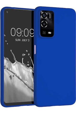 Ekılıf - Oppo A55 4g Uyumlu Kılıf Mat Soft Premier Silikon Kapak - Saks Mavi
