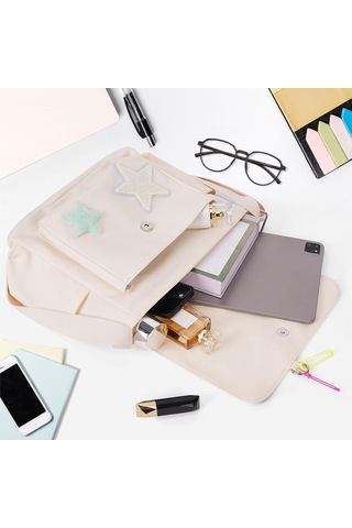 Sevimli Haberci Çantası, Estetik Çapraz Çanta, Y2k Yıldız Grunge Çanta Emo Omuz Çantası Kadınlar İçin A A351 Beyaz