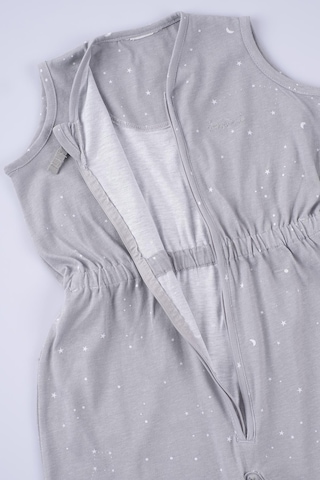 Yazlık Kolsuz Çocuk Uyku Tulumu 2-3 Yaş Yıldız Desenli Gri - Gri