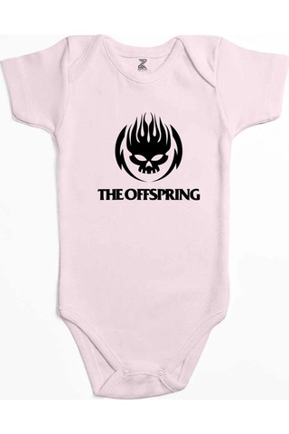 Zepplin Giyim The Offspring Logo Skull Text Ekru Bebek Body Zıbın