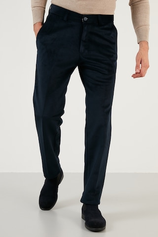 Buratti Normal Bel Regular Fit Düz Paça Erkek Kadife Pantolon 645Merlin Lacivert