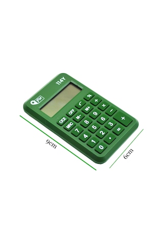 Pin 114y 8 Hane Yeşil Mini Hesap Makinesi Gke Yeşil