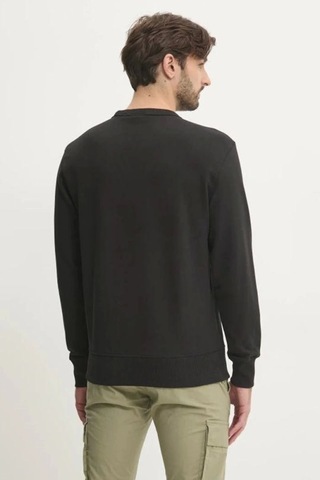 Calvin Klein Woven Label Crew Neck Siyah
