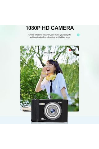 Ac06c Öğrenciler 2,8 İnç Ccd Retro Dijital Kamera Hd 16x Yakınlaştırma 48mp Video Kaydedici