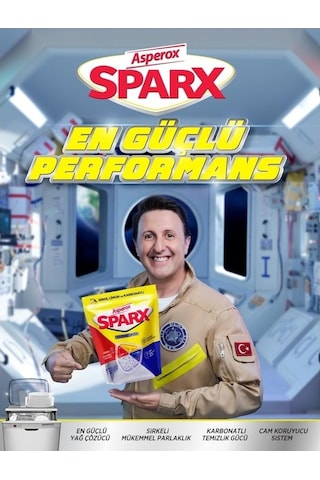 Asperox Sparx Diamond Bulaşık Makinesi Deterjanı Tablet 60 Adet