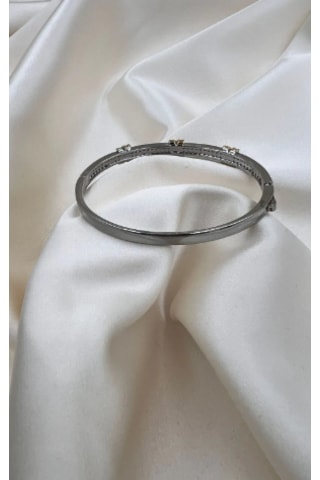 Bb İthal Xoxo Kelepçe Bilezik Altın - Gümüş