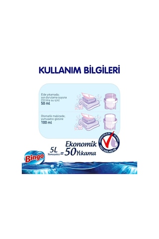 Bingo Soft Çamaşır Yumuşatıcısı Sensitive 5 L