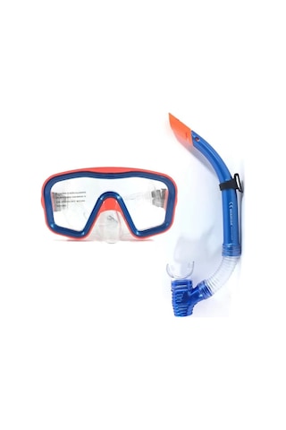 Maske Şnorkel Safari Dalış Seti Tepered Cam - 2186a/113csb Lisinya