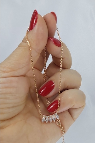 925 Ayar Taç Model Fantezi Kesim Gümüş Kolye