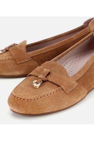 Hotiç Kadın Süet Deri Taba Dolgu Topuklu Rahat Günlük Loafer 01ayh315600a340 01ayh315600a340 Taba