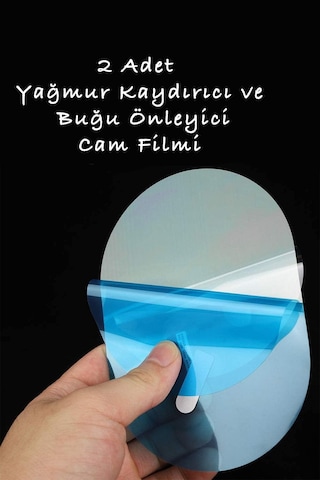 Oto Yan Ayna Yağmur Cam Film 2 Adet - Buğu Önleyici & Su Tutmaz F