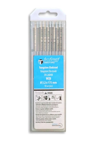 3,2 Mm Wz-8 Beyaz Tungsten Elektrot 175 Mm Trafimet Adet Fiyatı