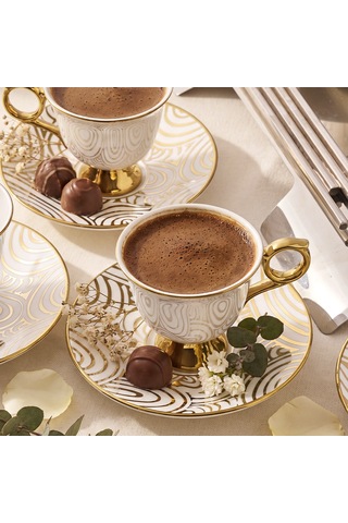 Aryıldız Lümen 12 Parça 6 Kişilik Kahve Fincan Takımı 90 Ml Çok Renkli