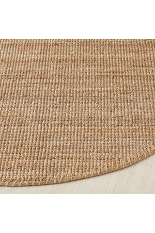 Ikea Lohals Jüt Halı, Natürel, 130 Cm, Yuvarlak