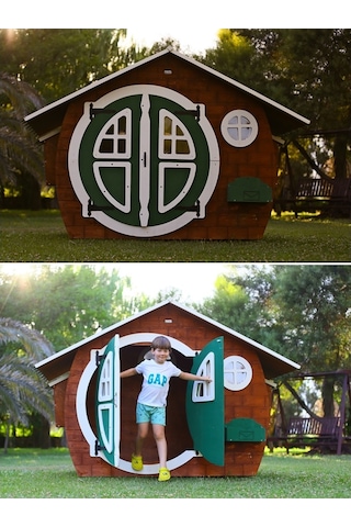 MANDU Ahşap Çocuk Oyun Evi (Playhouse) Hobbit
