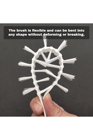 Kosona Beyaz Nilon Ev Aletleri Temizlik Fırçası - 600mm Uzun, Esnek, Verimli Temizleme - Çamaşır Makinesi, Kurutma Makinesi İçin Uygun