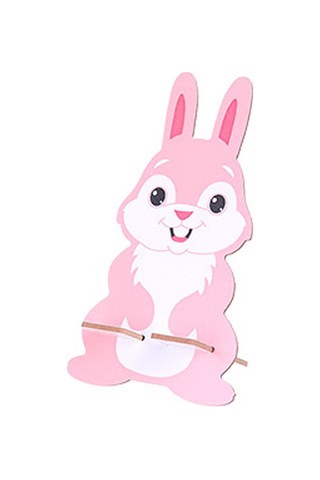 Xindoker Sevimli Tavşan Desenli Taşınabilir Ahşap Telefon Ve Tablet Standı - Dekoratif Ve Pratik