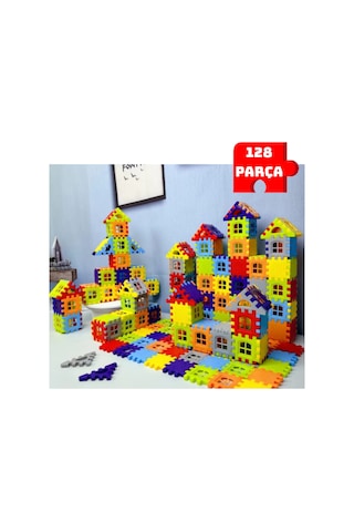 Puzzle City 3d Yapı Blokları - 128 Parça Eğitici Şehir Kurma Ve Tasarım Seti