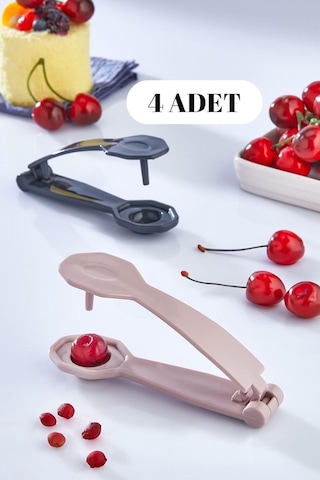 Tanemce 4 Adet Çekirdek Çıkarma Aparatı - Yeşil Siyah Zeytin, Vişne, Kiraz Çekirdeği Çıkarıcı