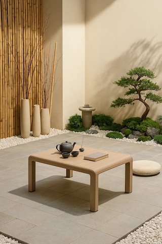 Lara Sehpa Bahçe - Balkon - Teras Mobilyası - Cappucino