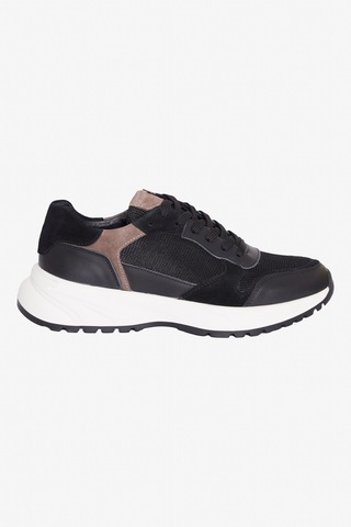Altınyıldız Classıcs Erkek Sıyah %100 Deri Sneaker Spor Ayakkabı Siyah