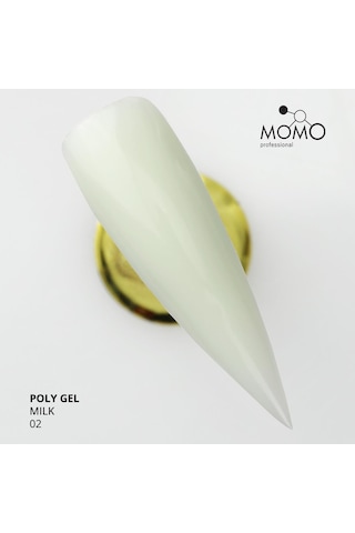 Momo Professional Protez Tırnak İçin Poly Gel Poli Jel No.02 Süt Beyazı 30 Gr
