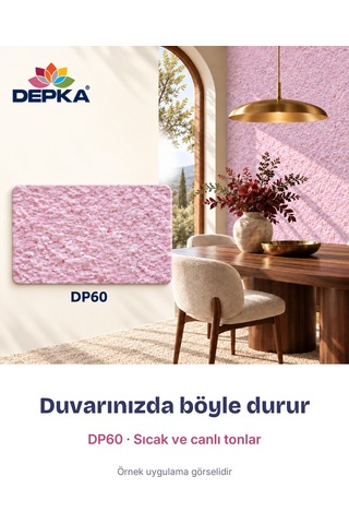 Depka Pamuk Sıva Dp60 2 Kg 7-8 M² İpek Sıva Alternatifi Isı Ve Ses Yalıtımlı Dekoratif Sıva