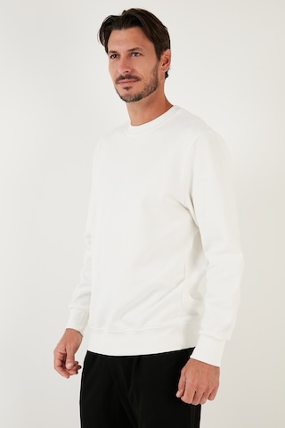 Buratti Pamuklu Bisiklet Yaka Regular Fit Basic Erkek Sweat 5905521 Ekru
