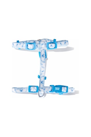 Swissplus Urban Paws Blue Batic Geri Dönüştürülmüş H-tipi Köpek Göğüs Tasması Pembe - Pudra