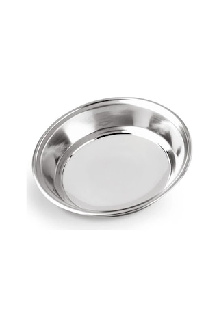 Hsgl Anadol Servis Çelik Tabak No:2 17 Cm Yemek Servis Tabağı Gri