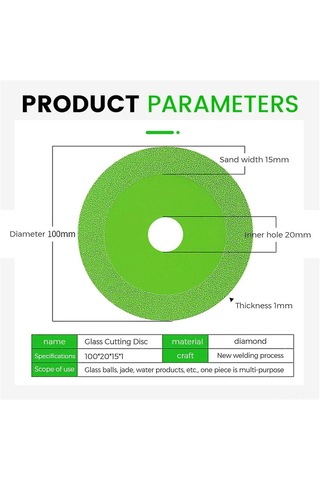 Neevoyu Diamantlı Kesici Disk: Cam, Seramik, Mermer Hızlı Ve Pürüzsüz Kesim - Açısal Taşlama Uyumlu
