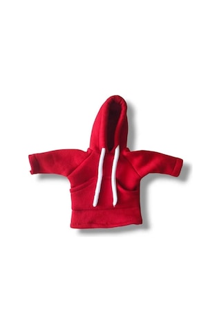Vites Kılıfı Uyumlu Kapşonlu Sweatshirt Vitese Geçmeli Vites Topuzu Kılıfı Kırmızı