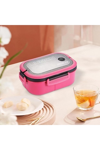 1200ml 2 Katlı 6 Bölmeli Bento Beslenme Çantası - Hava Kilitli, Mikrodalgada Kullanılabilir, Bpa'sız Çok Renkli