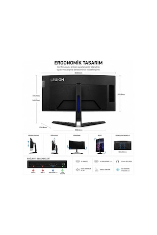 Legion R34w-30 34 Inç 0.5 Ms 180 Hz Wqhd Curved Monitör 67c7gacbtk