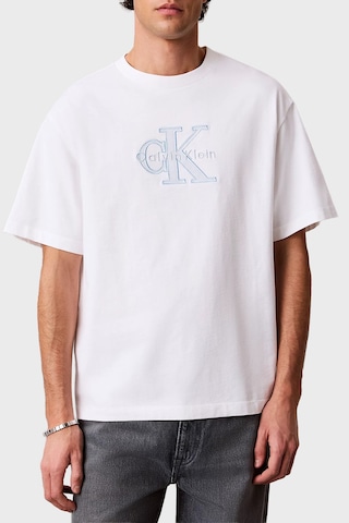 Calvin Klein Erkek T Shirt Lv04rf819g Yaf Beyaz Beyaz
