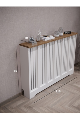 Efes Model Beyaz Üstü Çam Renk 116 CM Petek Kaplama Dresuar Çam