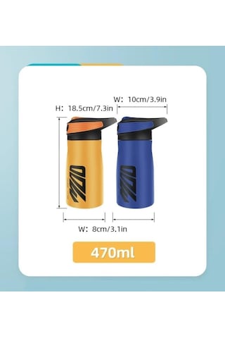 Shotay Mod Çelik Termos Matara 470ml Siyah