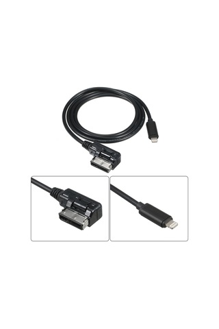 Maiyame Audi A1/a3/a4/a5/a6/q3/q5/q7 İçin Mmı/amı Uyumlu İphone 5-12 Ses Ve Şarj Kablosu 1 Metre