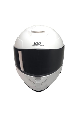 Mts X340 Beyaz Fullface Siyah Camlı Kask Beyaz