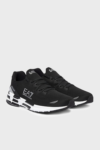 Ea7 Logolu Sneaker Ayakkabı Unisex Ayakkabı 7x000652 Af18639 Mc032 Siyah-gümüş