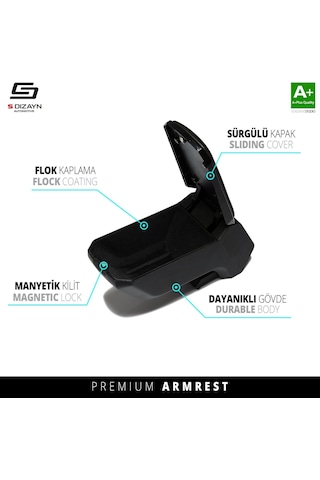 Seat Ibiza Kol Dayama Kolçak Geçmeli Abs Siyah 2009-2016 A+kalite