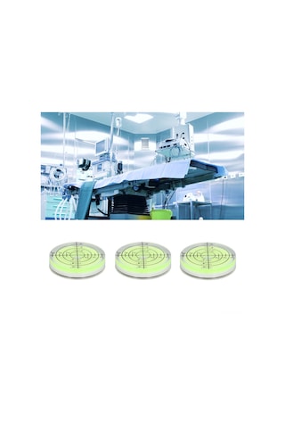 Vkemall 3 Adet 32mm Mini Yuvarlak Kabarcık Seviye Aleti - Yüksek Hassasiyetli Hedef Noktası, Tripod, Kamer, Mobilya Düzey Ölçümü