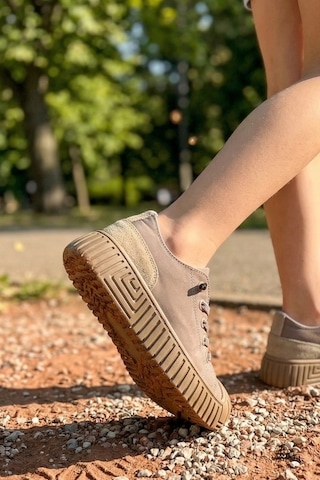 In Step Unisex Çocuk Bej Lifestyle Günlük Ayakkabı - Dayanıklı Tırtıklı Kalın Taban