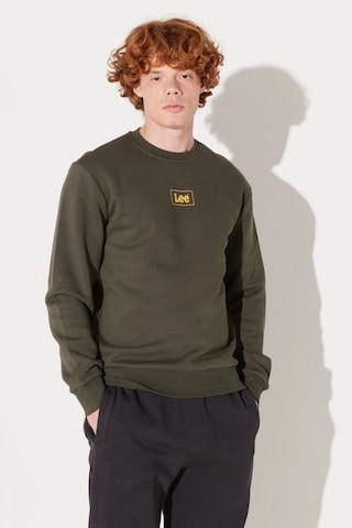 Lee Sıfır Yaka Regular Fit Haki Erkek Sweatshirt L212299801 001